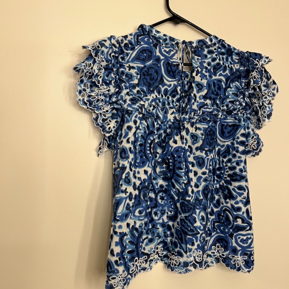 House of Harlow Ruffle Blouse size M - Picture 4 of 8